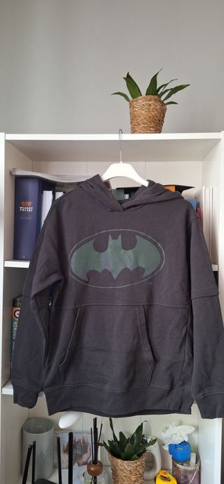 Szara bluza holo z kapturem dla chłopca batman rozmiar 152 Cool Club