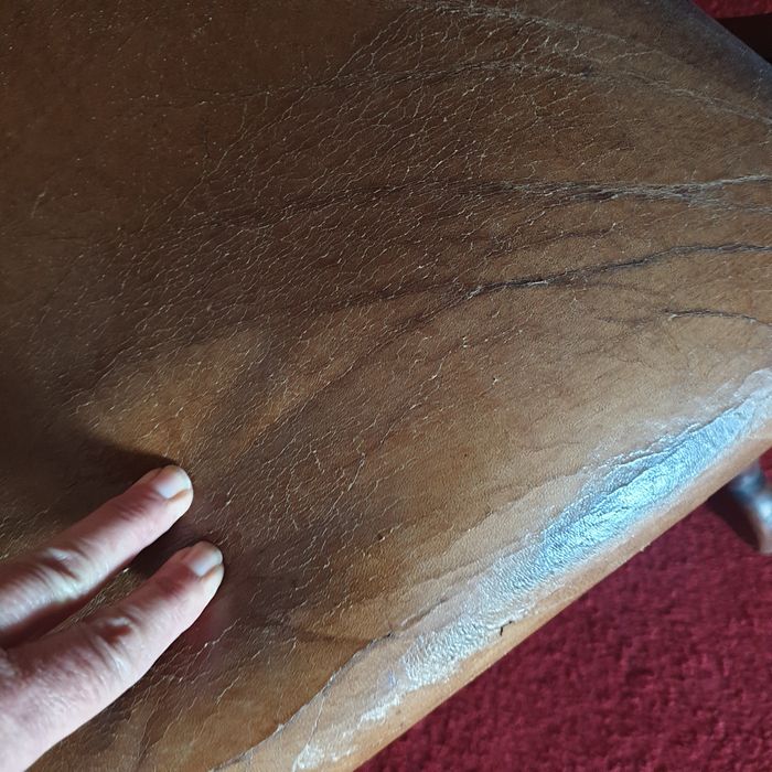 Cadeiras com braços e couro