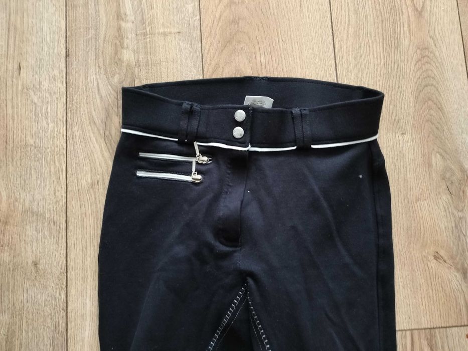 Spodnie damskie L bryczesy jNowe elastyczne pełny lej skóra pas82