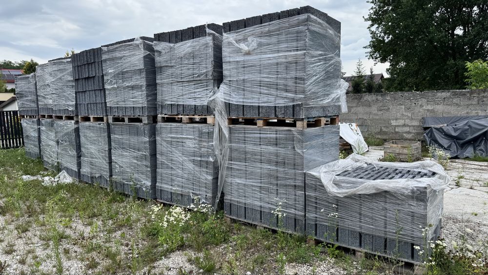 Pustaki keramzytowe betonowe 24x24x49 cm - 980 szt na paletach