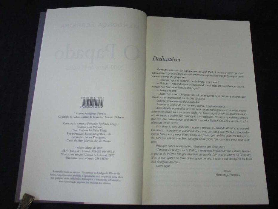 Livro O Papado Mendonça Ferreira