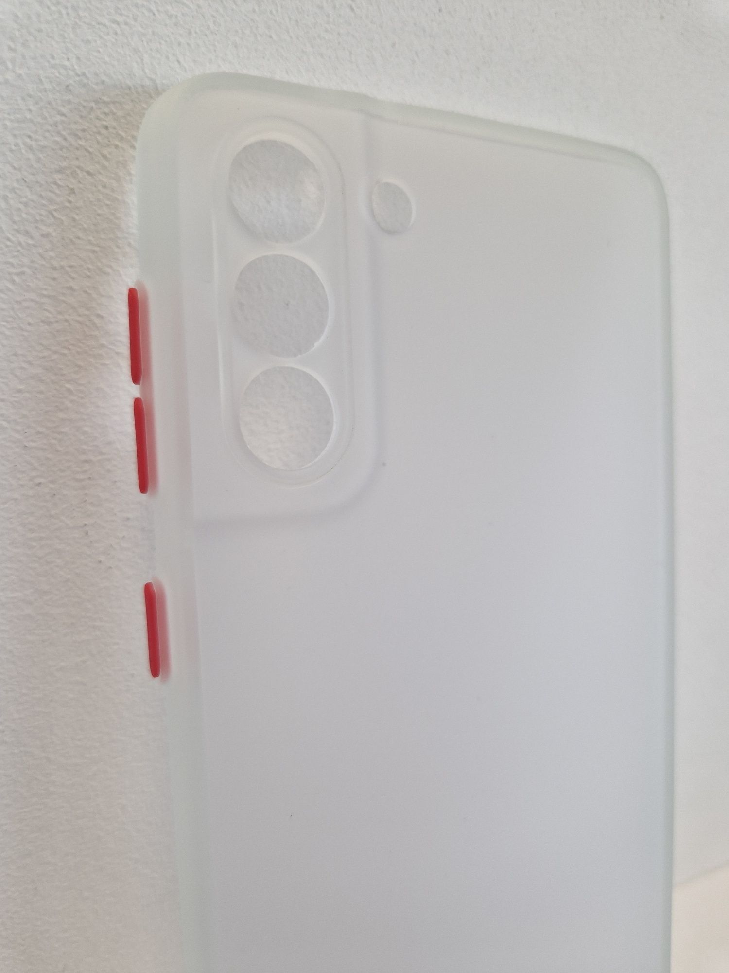 Vennus Color Button Bumper do Samsung Galaxy S21 Plus Przezroczysty