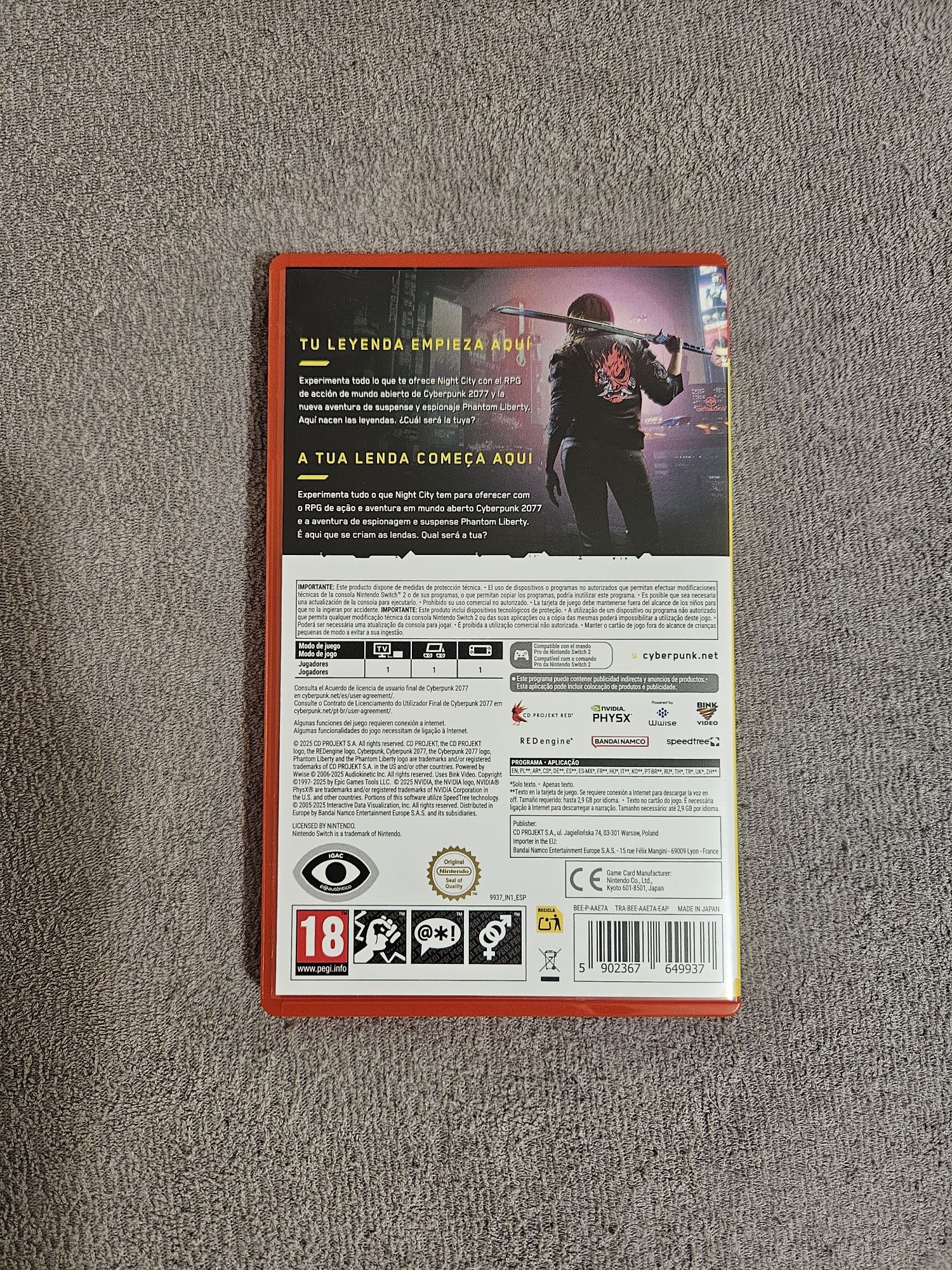 Cyberpunk 2077 Ultimate edition + widmo wolności gra nintendo switch 2