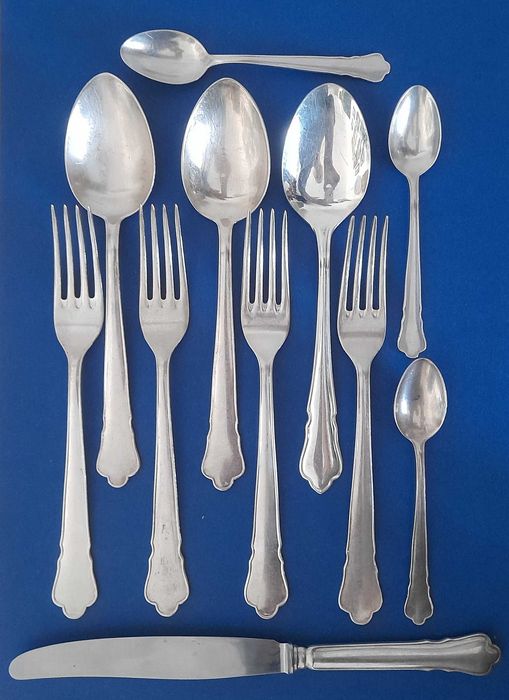 Vintage Posrebrzane Sztućce GAB EXTRA NS Szwecja Plater_14 sztuk