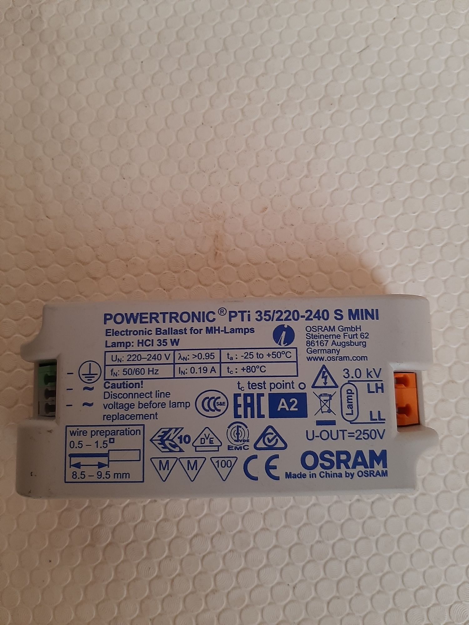 Reatores eletronicos da Osram