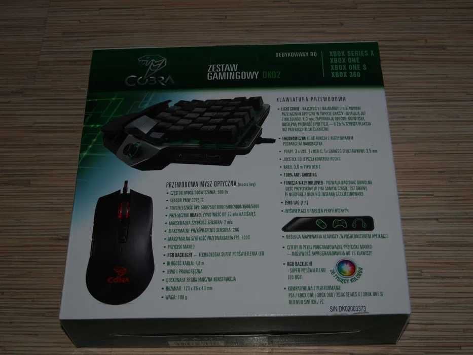 Zestaw gamingowy COBRA DK02 Mysz + Klawiatura 4w1 do XBOX nowa!!!
