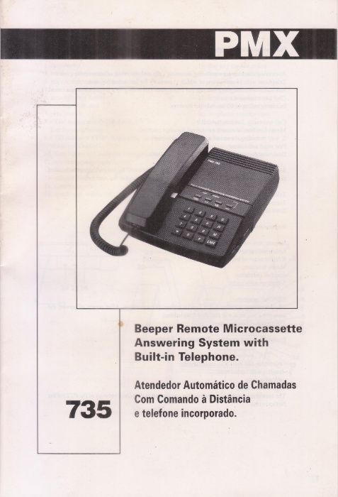 Atendedor Automático de Chamadas e Telefone (Microcassette)