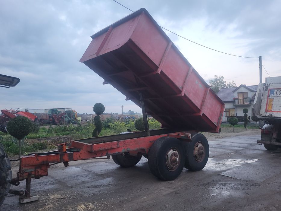 przyczepa Skorupowa tandem wywrotka 8 ton do tyłu tir do warzyw