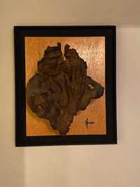Quadro Escultura Coração (50cmx43cm)