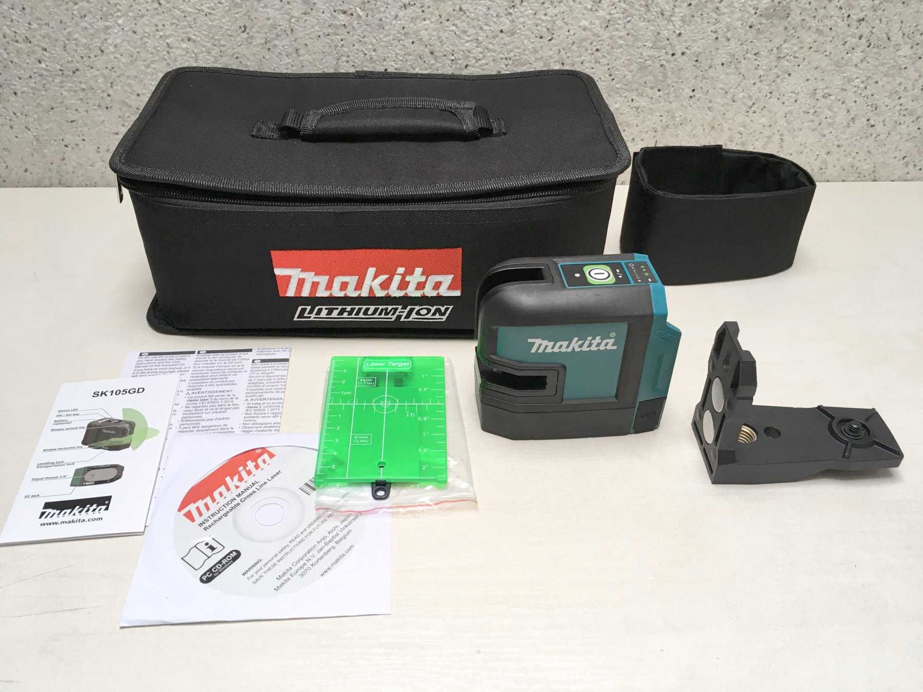 Оригинал Makita SK105GDZ Зеленый Лазерный линейный нивелир CXT