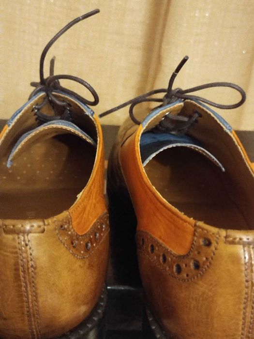 Туфлі-броги оксфорди спектатори шкіряні чоловічі Melvin & Hamilton 40р