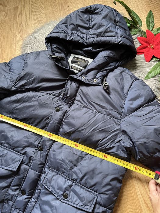 Kurtka puffer Quiksilver granatowa puchowa M markowa