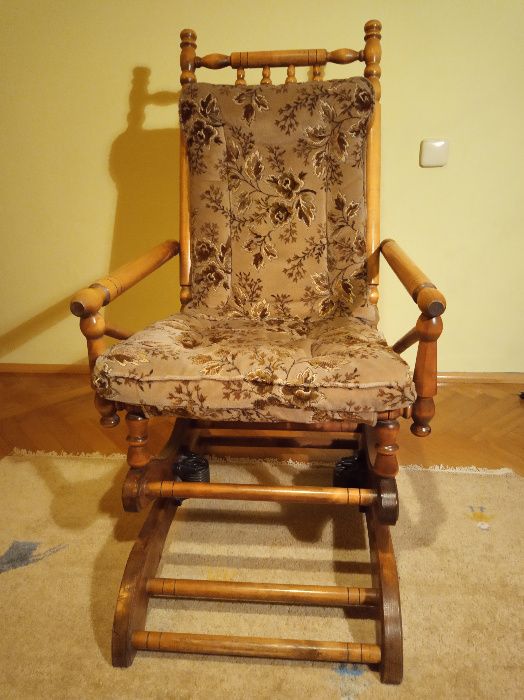 fotel bujany wyjątkowy stylowy na sprężynach polska prod.