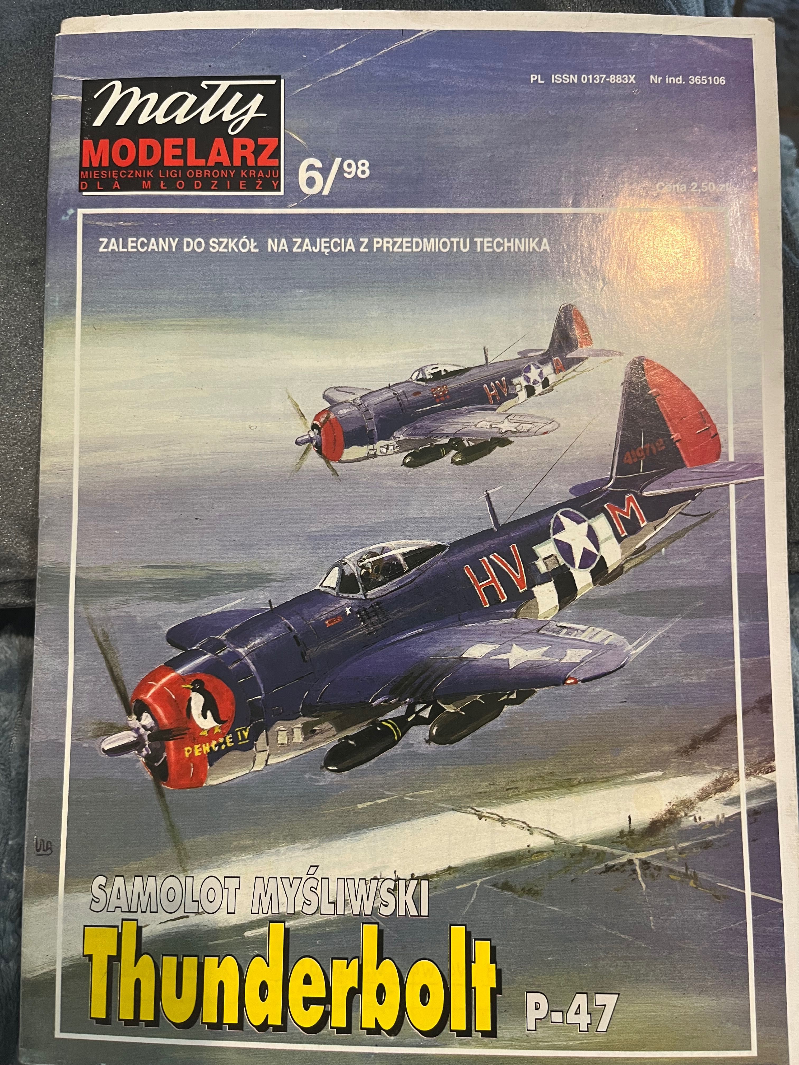 Modelarz mały 6/98 samolot myśliwski