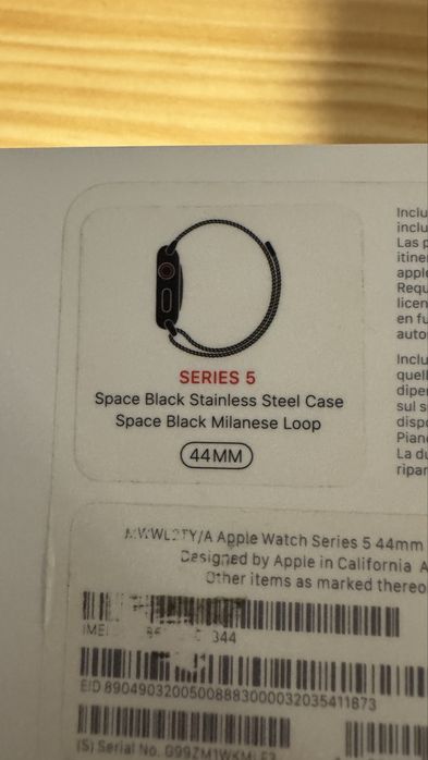 Apple watch 5 stainless inox preto