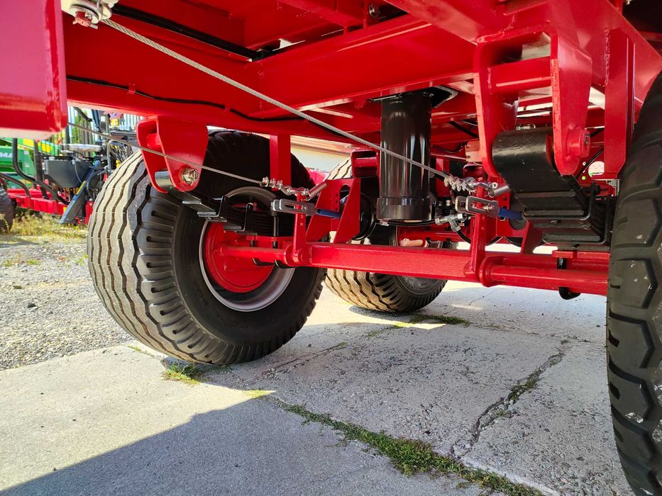 Przyczepa tandem Pronar T663/1 - podwójne burty, stopa hydrauliczna
