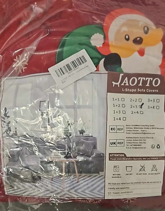 Świąteczny pokrowiec na narożnik