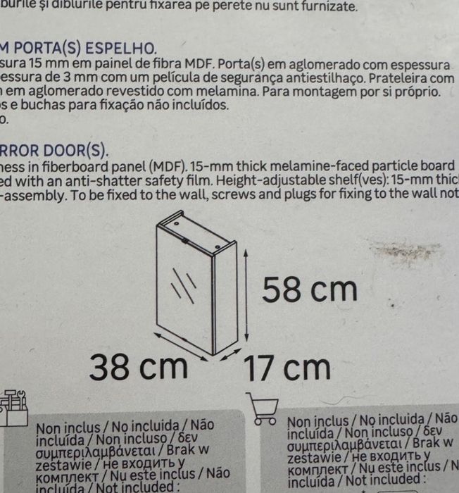 Armário com espelho Essencial novo