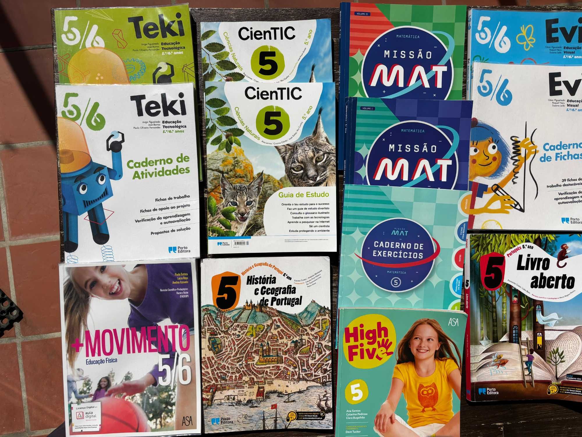 Gratis - Livros escolares 5 -6 ano, usados meio ano e em bom estado.