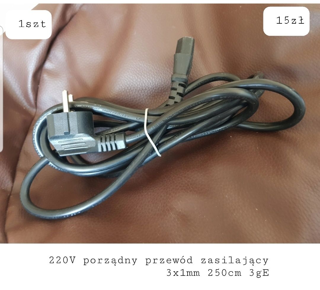 220V porządny kabel przewód zasilający