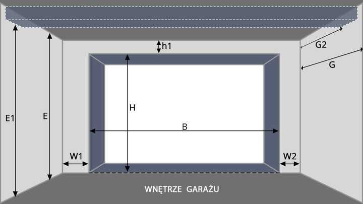 Brama Garażowa Segmentowa Podnoszona NA WYMIAR - różne kolory