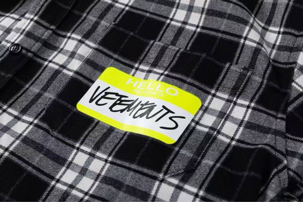 Сорочка Vetements рубашка ветмо ветменс рубашка в клетку