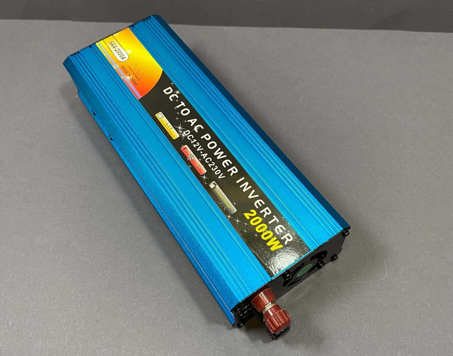 Инвертор преобразователь напряжения 2000W с 12 на 220V для дома