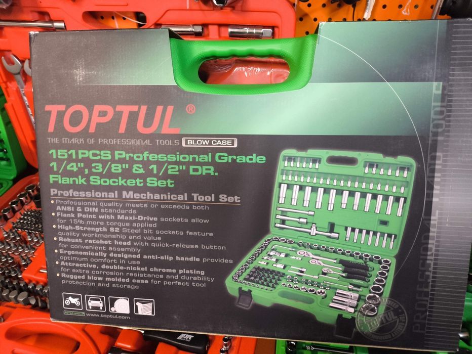 Набір інструментів три тріщот gcai151r toptul набор инструмента топтул