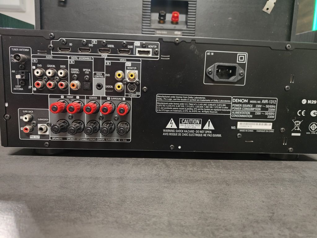 Amplituner Denon AVR 1312 5.1 + głośniki