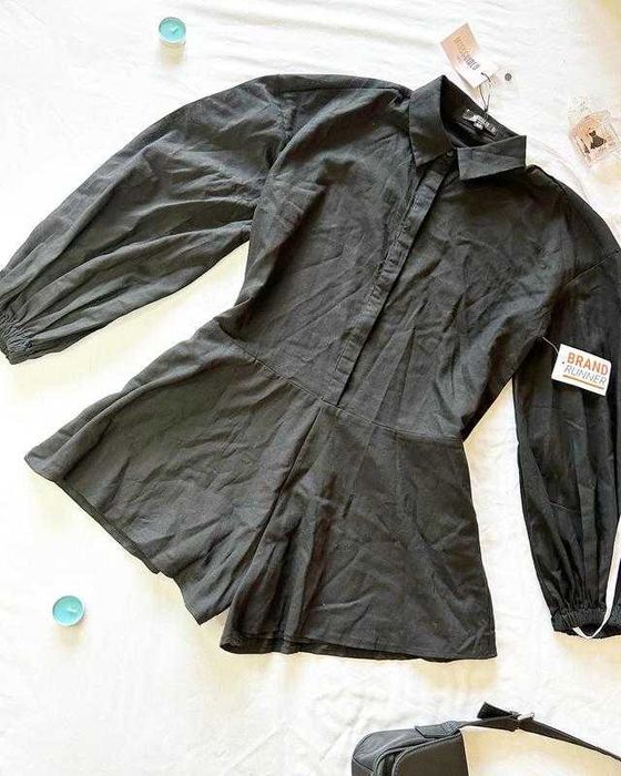 Чорний бавовняний ромпер Missguided (Tall)