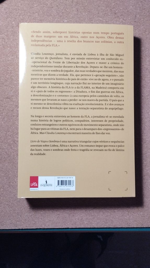 (NOVO) Livro de Vozes e Sombras - João de Melo