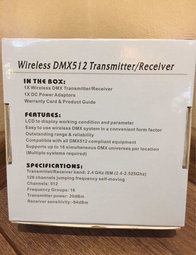 Безпровідний радіодатчик Dmx 512 transmitter 2.4Ghz(beam,wash,led par)