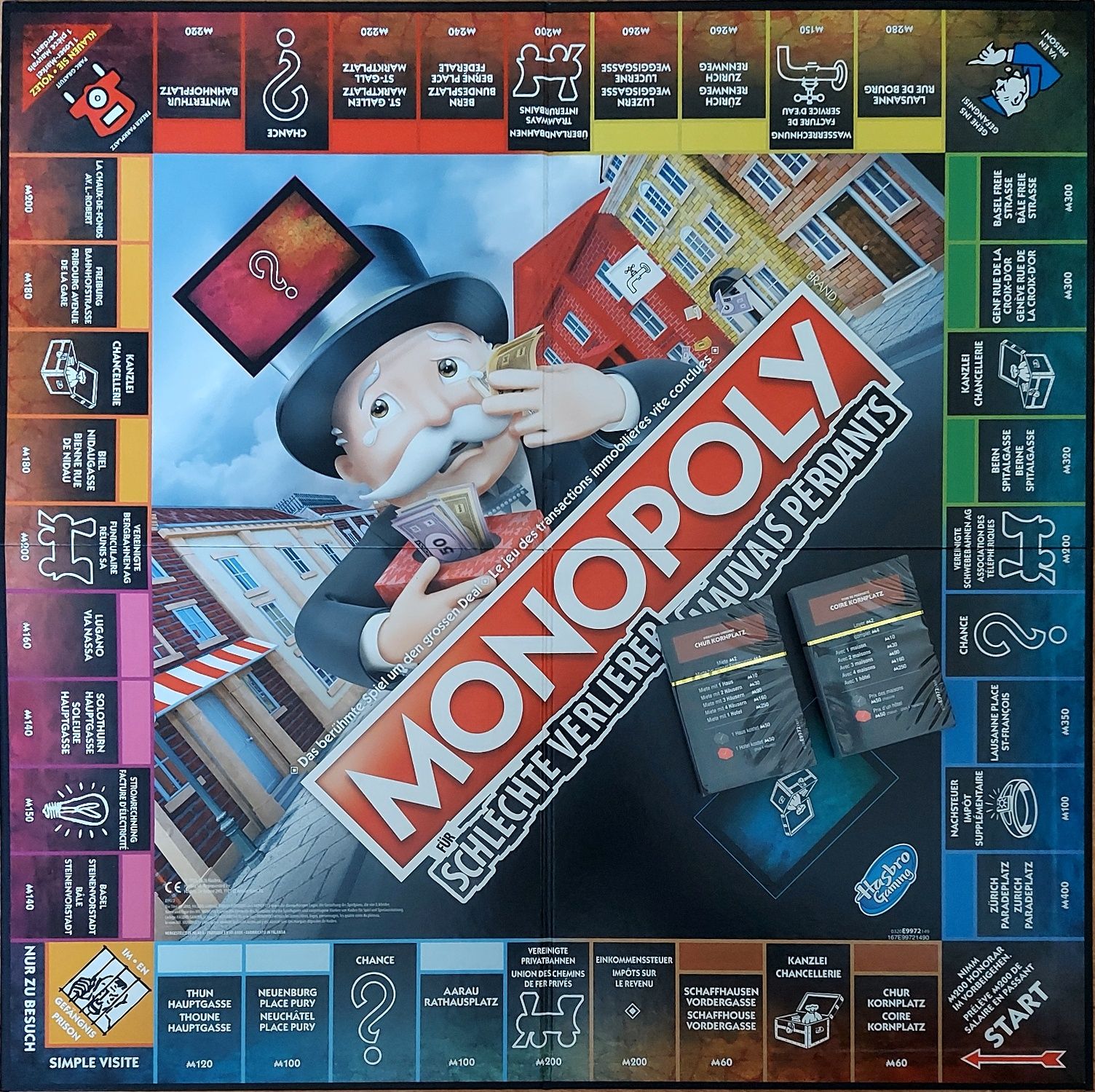 Monopoly dla pechowców plansza i karty (edycja szwajcarska)