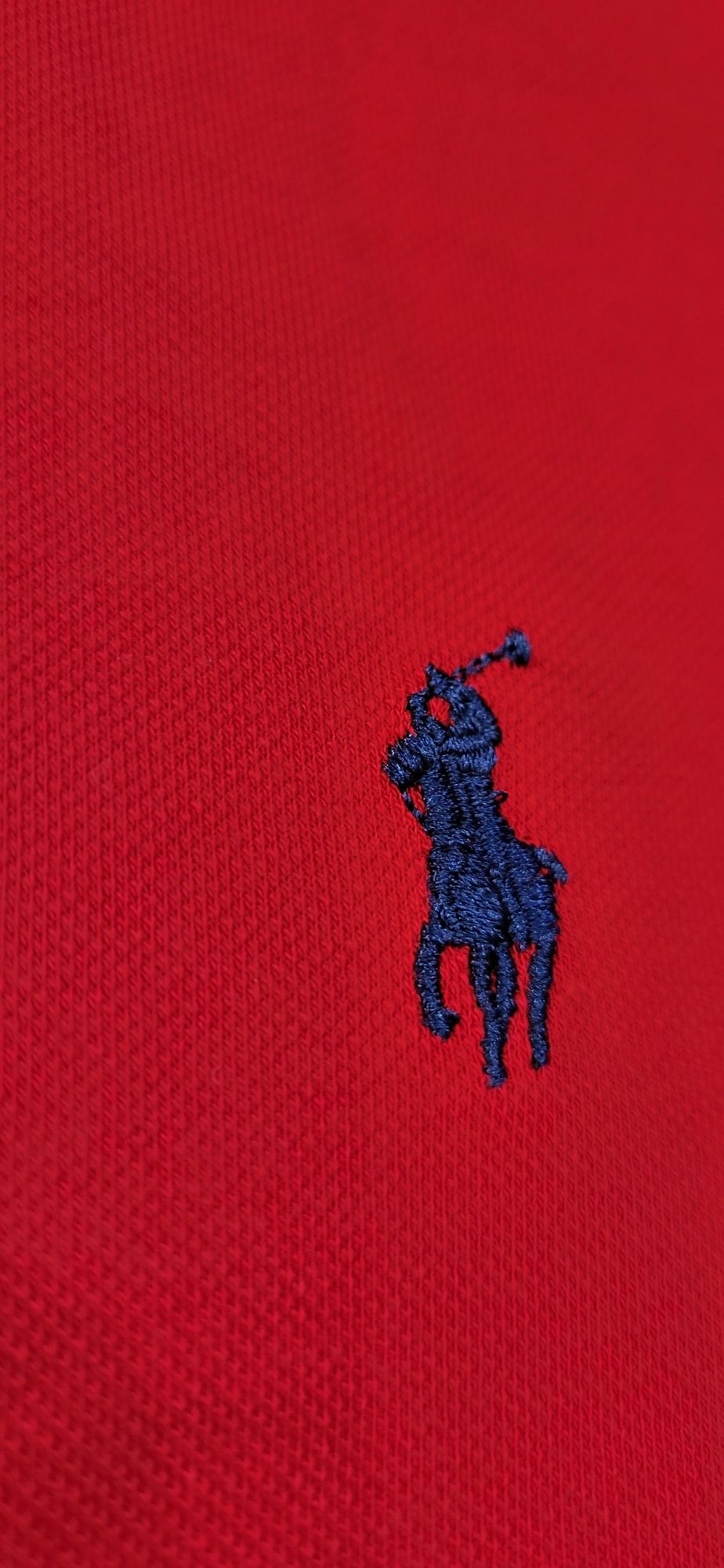 Koszulka polo czerwona męska premium bawełna konik XL
