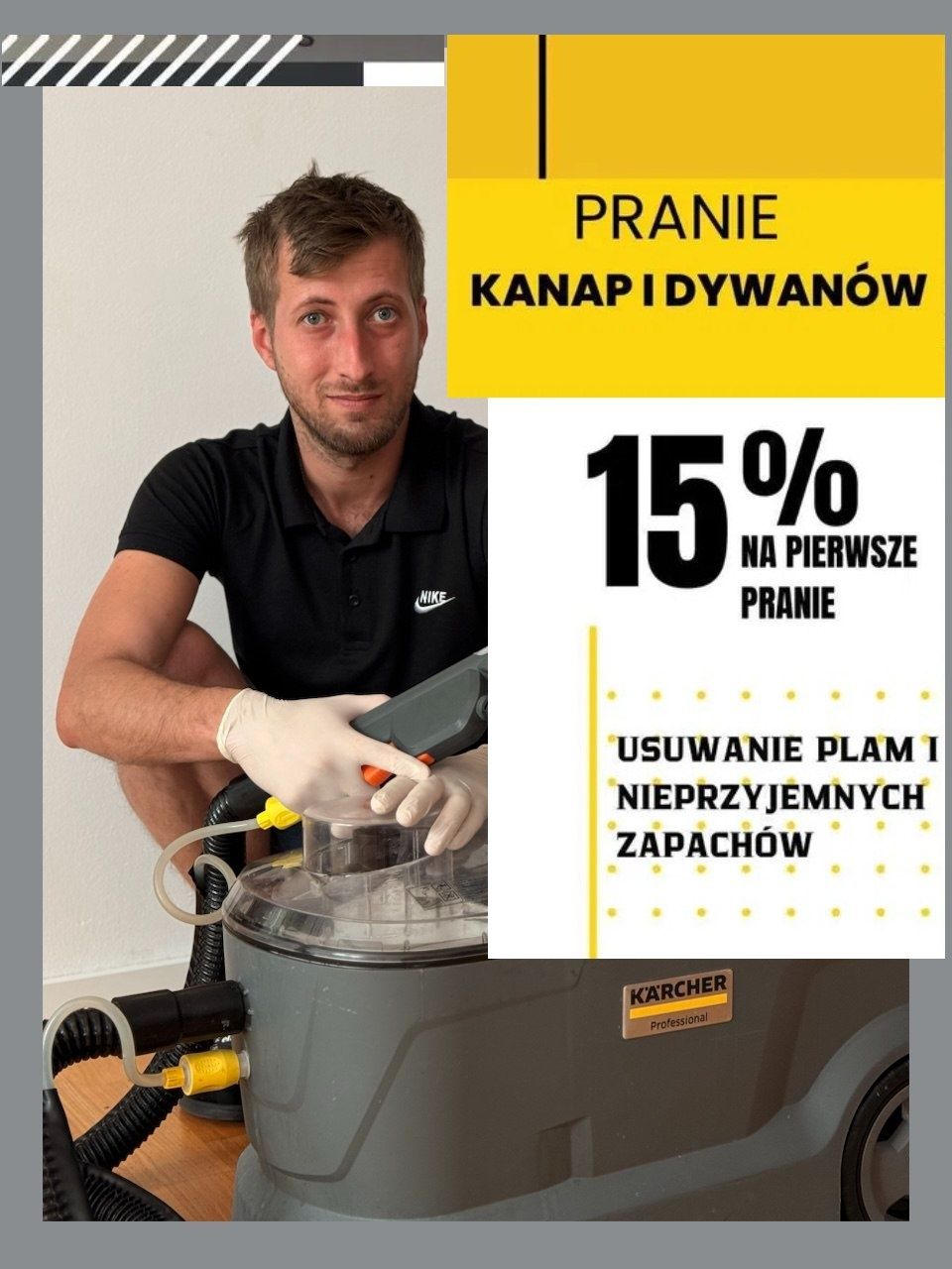 Rabat 15% Profesjonalne Pranie Czyszczenie Tapicerki Meblowej Dywanów