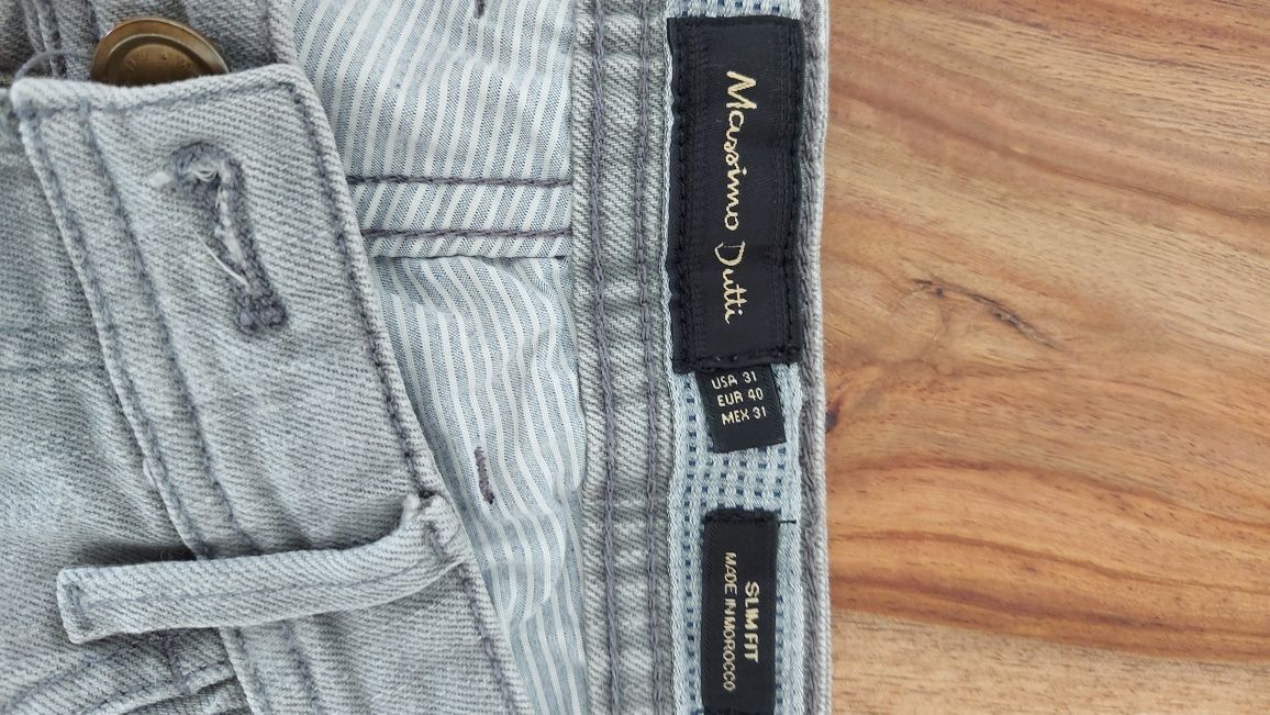 Calças ganga cinzentas Massimo Dutti. Tamanho 40