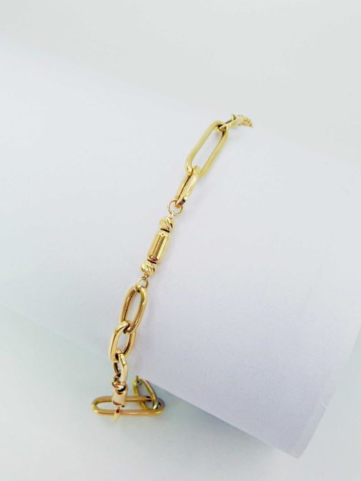 Nowa złota bransoletka PR.585 14K 20cm