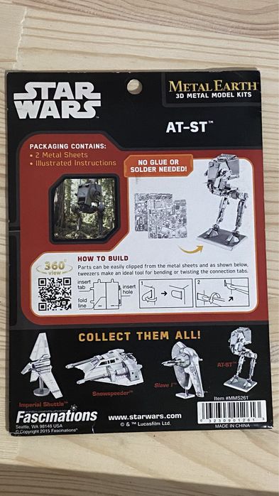 Конструктор збірна модель Star Wars Metal Earth AT-ST