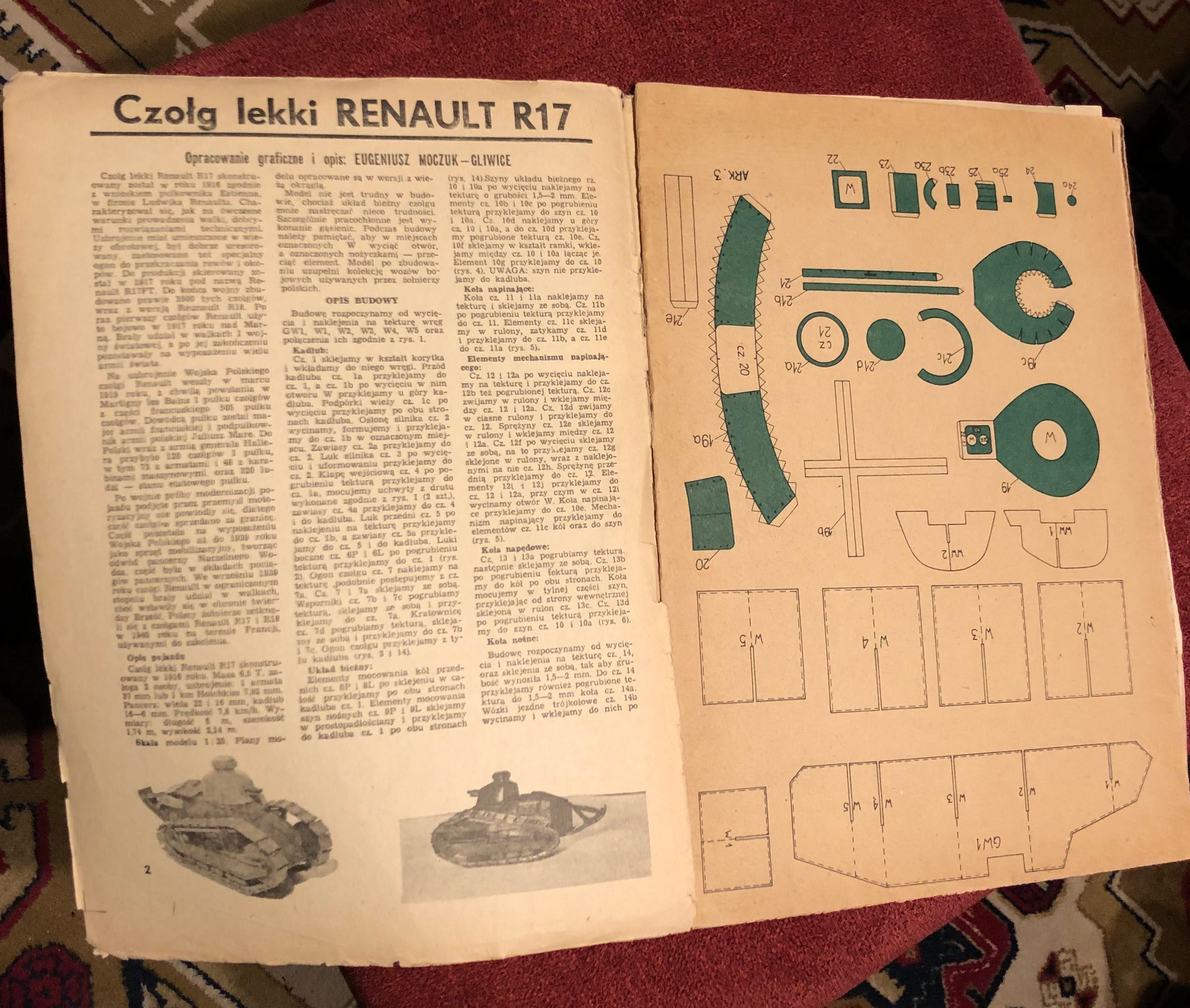 Mały Modelarz, lekki czołg Renault R17