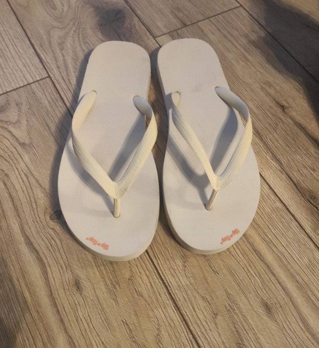 Flip flop japonki beżowe /bardzo jasny pudrowy róż 41