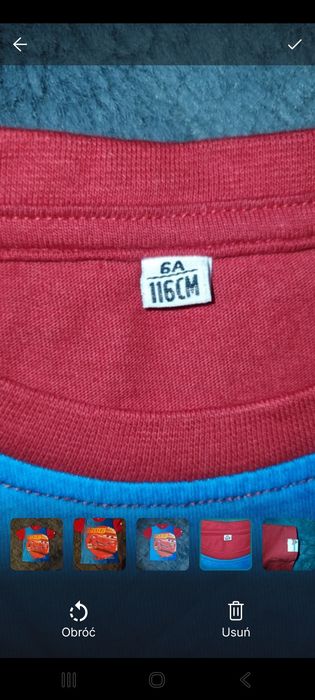 Koszulka chłopięca z nadrukiem Zygzaka McQueena z filmu "Auta".