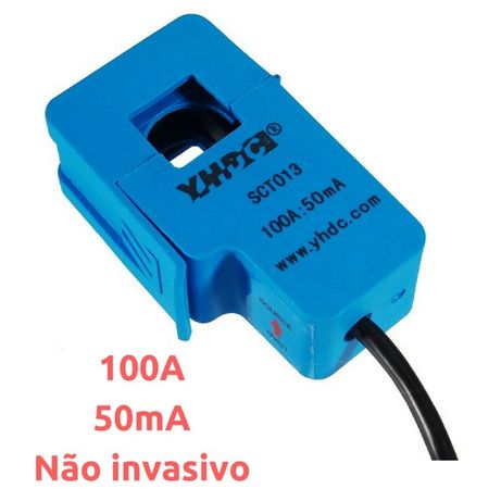 Sensor Corrente AC 100A SCT-013 Não Invasivo