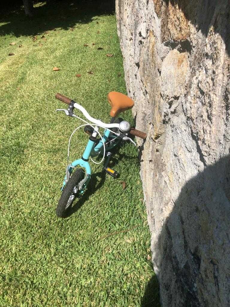 Bicicleta Criança Roda 12 Verde-Água