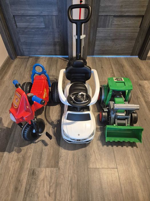 3 szt Okazja Jeździk Auto Pchacz dla dziecka Zestaw