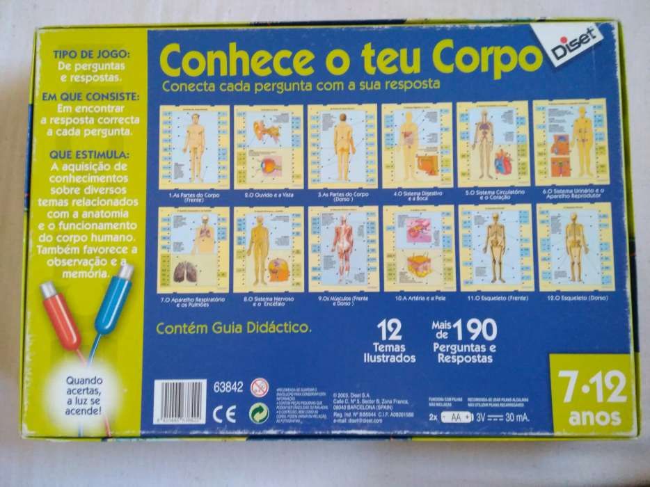 Jogo interativo conhece o teu corpo