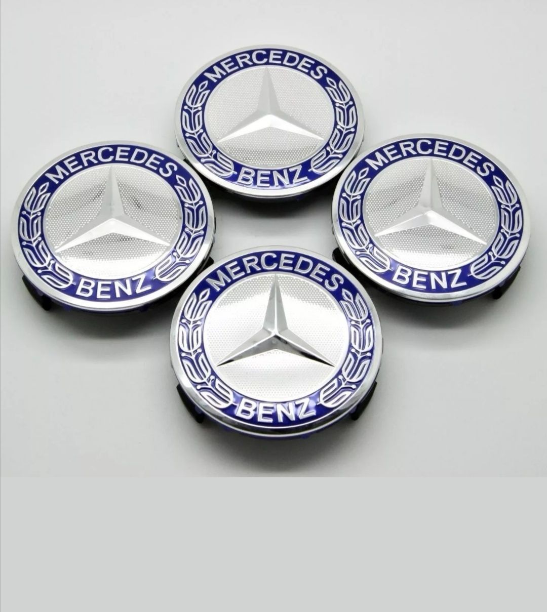 Tampão central Mercedes azul NOVO