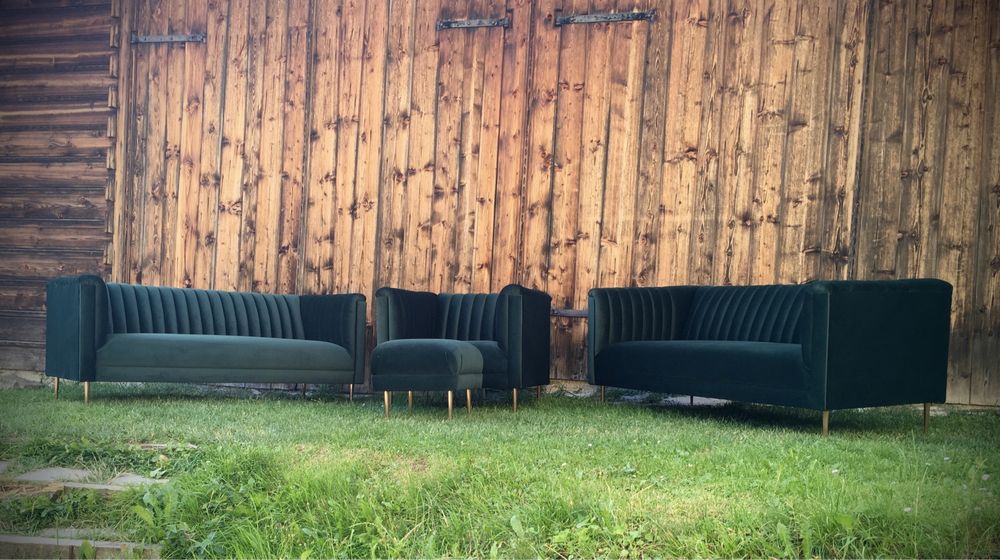 Zestaw Komplet Sof Kanap 3+3+1 w stylu Chelsea na wymiar różne kolory