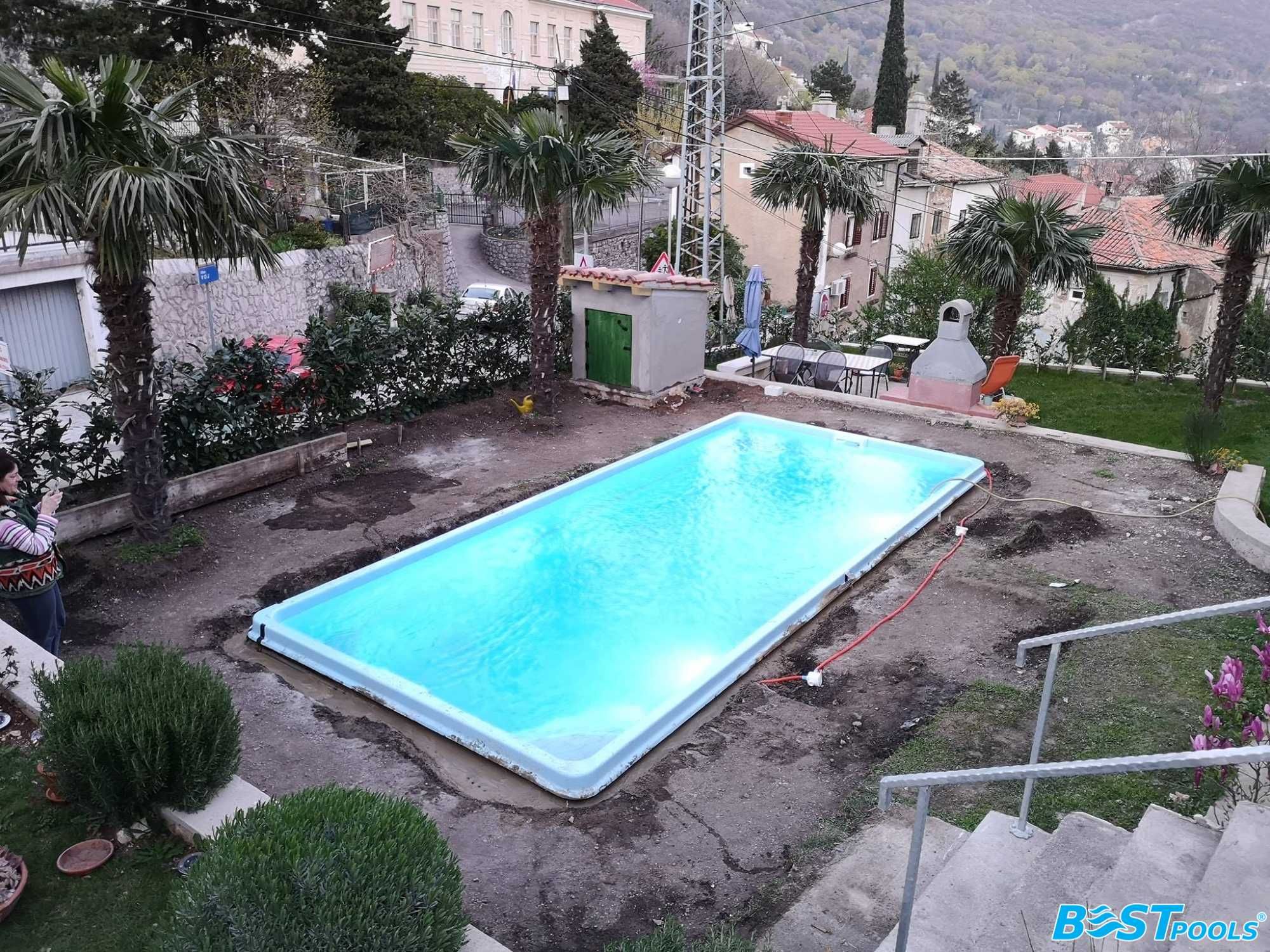 Poliestrowy basen ogrodowy marki Bestpools - IBIZA 8x3.2x1.55 m