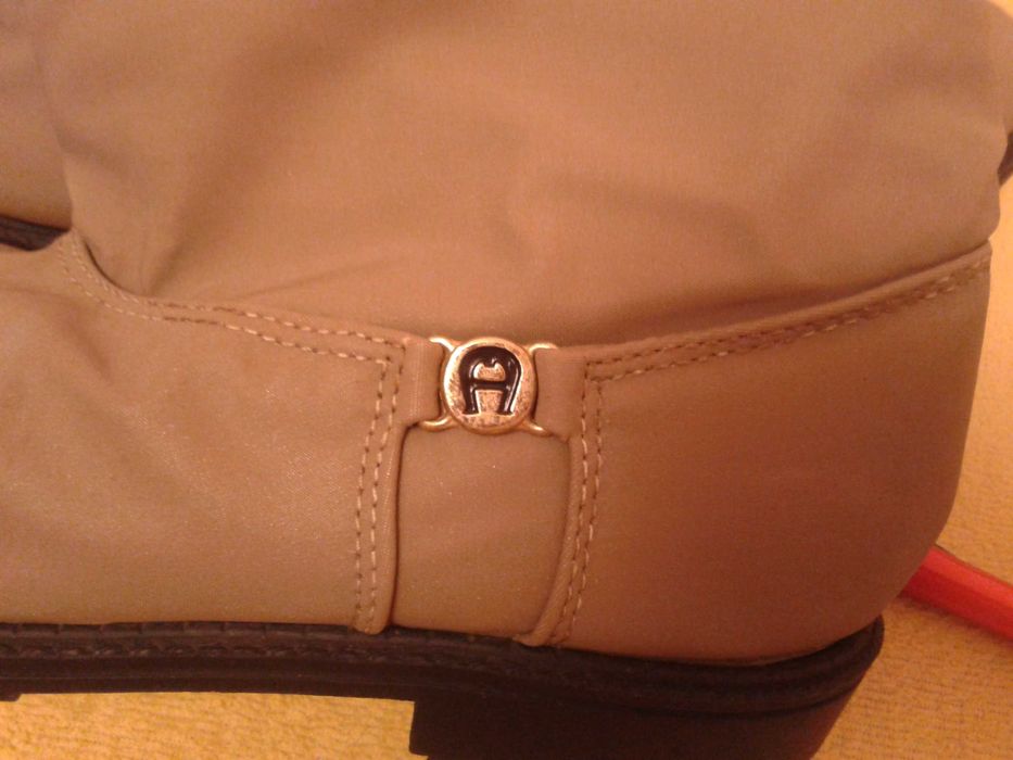 Buty kozaki, kolor taupe, rozmiar 37, nowe, ekoskóra
