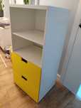 Ikea STUVA szafa, komoda z dwoma szufladami żółta